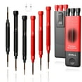 thumbnail image 1 of SHALL Precision Screwdriver Set with Case, 6pcs Small Screwdriver Set, Magnetic Mini Screwdriver Set Screw Driver Set for Laptop, Glasses, Watch, Phone, Electronics, 1 of 6