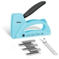 thumbnail image 1 of SHALL Upholstery Staple Gun for Wood, Light-Duty Staple Gun with 1600pcs JT21 Staples 1/4, 5/16, 3/8 inch and Staple Remover - Blue Fabric Stapler Gun for Crafts, DIY, Decoration, 1 of 7