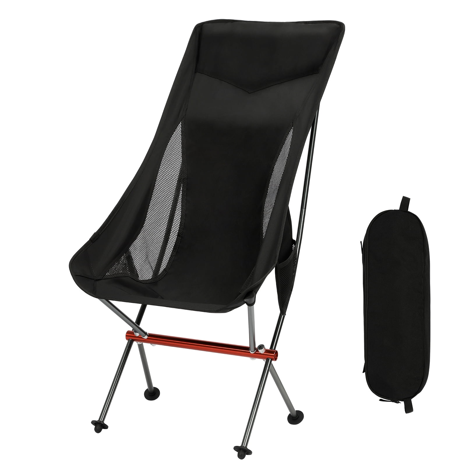 SHALLWE Ultralight High Back Folding Camping Chair, Upgraded All Aluminum S SHALLWE Ultralight High Back Folding Camping Chair, Upgraded
