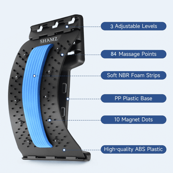SHAMZ Back Stretcher - Lower Back Pain| Adjustable Back Cracker for Sciatica| Back Popper| Muscle Relaxation
