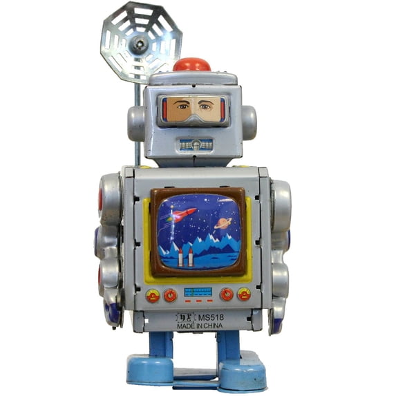Shan Store SHAN MS518 Collectible Tin Toy - Robot Silver - Walmart.com