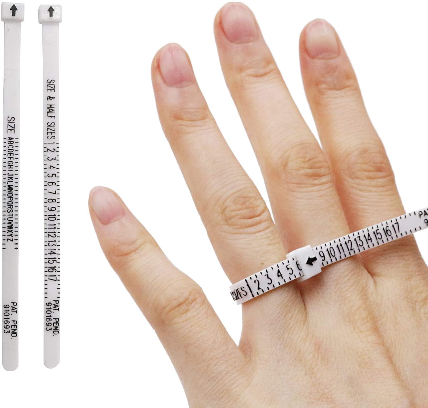 Glitz Design Ring Sizer Finger Measuring Tool Gauge @ Home for  Men-Women-Kids-Find Check Ring Size (1-17 US)