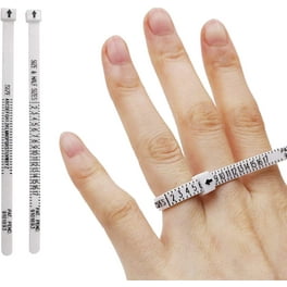 Focuseparts Metal Ring Sizer Gauge Mandrel Finger Sizing Measure Stick Standard Tool Sliver, Women's, Size: One size, Grey Type