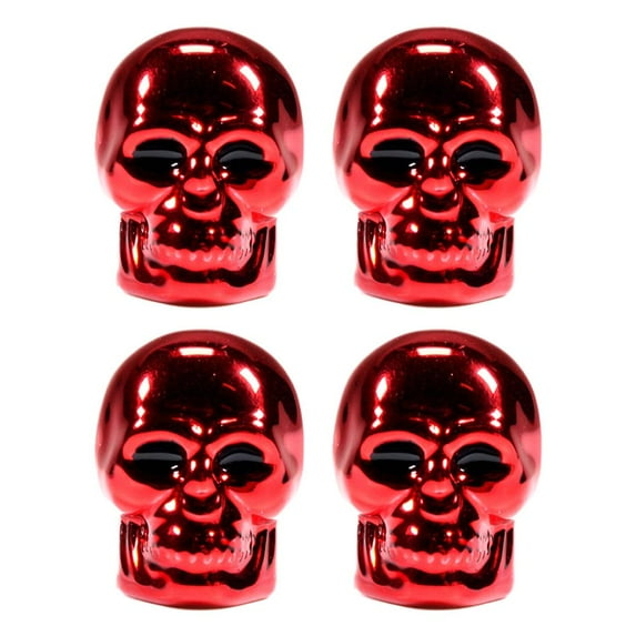 SHANGYU 4Pack Tyre Valve Caps, Skull Head * Bike Motorcycle Car Wheel Tires Valve Caps, Skull Styling Car Tire Universal Tire Dust Covers, for Cars, Motorbike, Trucks, Bicycle