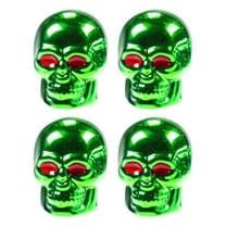 SHANGYU 4Pack Tyre Valve Caps, Skull Head * Bike Motorcycle Car Wheel Tires Valve Caps, Skull Styling Car Tire Universal Tire Dust Covers, for Cars, Motorbike, Trucks, Bicycle