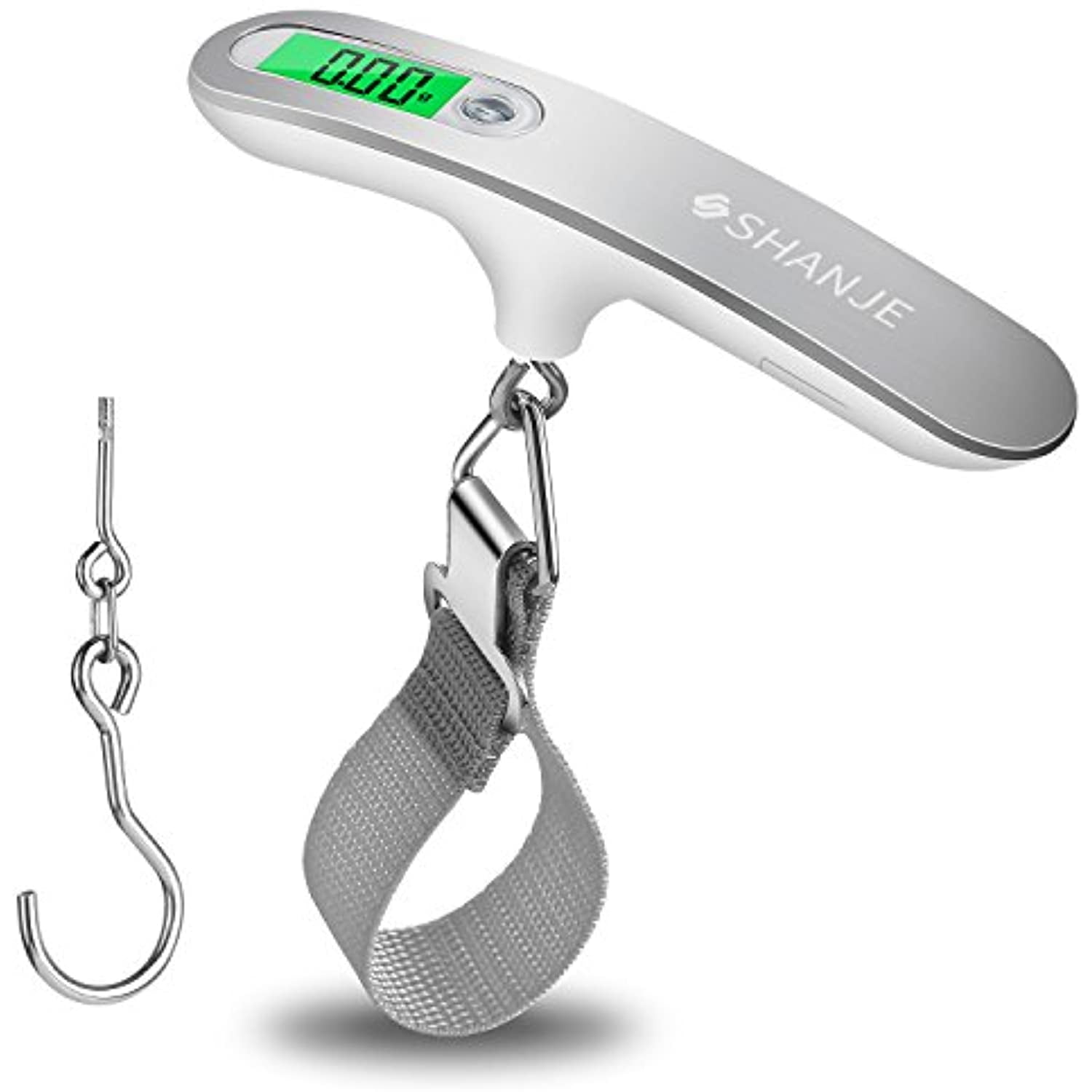 Longang 110 lbs Digital Hanging Luggage Scale with one_size, Silver