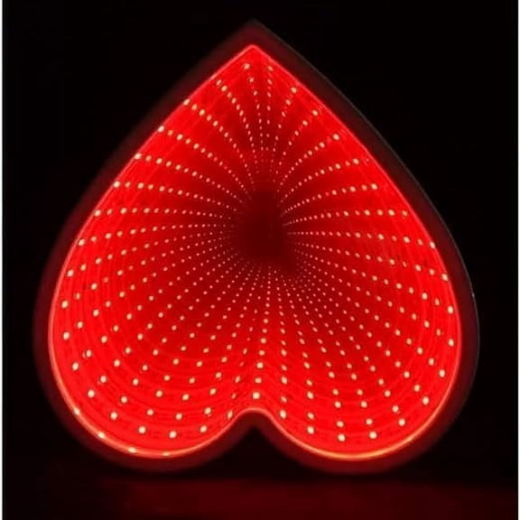 SHANJIA 3D Mirror Night Light, Infinity Mirror Tunnel Light,LED Night Lamp,LED Night Light 3D Mirror Light Tunnel Mirror Light Christmas, for Christmas Party Decoration Home Decor