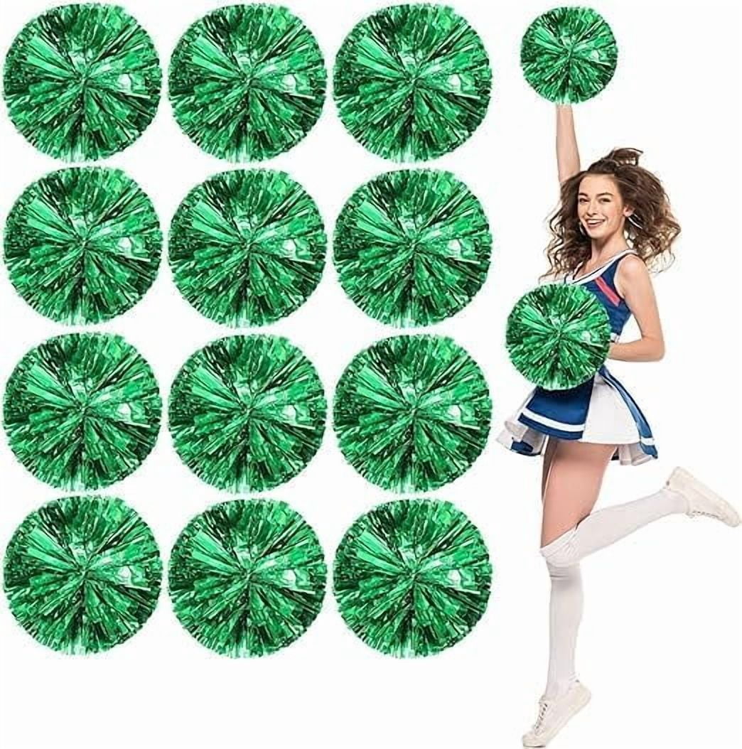 SHANJIA Cheerleader Pom Poms, 12 Pack Cheer Pom Pom Sports Dance Cheer Plastic Pom Poms Cheerleading for Sports Team Spirit Cheering