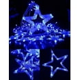 thumbnail image 1 of SHANJIA Christmas Star Curtain Lights, Christmas Window Curtain Lights with 12 Stars 138 LEDs, Star String Lights Battery Operated, Led Window Fairy Lights for Christmas,Wedding,Party, (Blue), 1 of 8