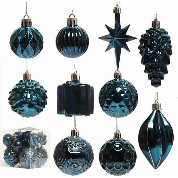 SHANJIA Christmas Tree Decorations, 12 pcs Christmas Ornaments,Christmas Tree Balls Xmas Decoration Ornaments Christmas Ball Ornaments