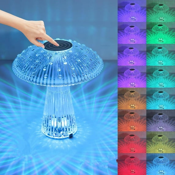 SHANJIA Crystal lamp,Crystal Diamond Table Lamp,Bedside Lamps with Touching Control 16-Color Changing Touch Control Bedside Lamp USB Cable Bedside Lamp