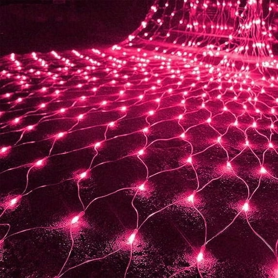 SHANJIA Garden Net Lights Battery Operated, 1.5mx1.5m 96LED Mesh Fairy String Lights Fairy Net Lights 8 Modes Waterproof Net Mesh String Lights for Garden Balcony Decor