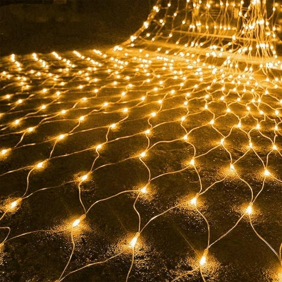 SHANJIA Garden Net Lights Battery Operated, 2mx3m 192LEDMesh Fairy String Lights Fairy Net Lights 8 Modes Waterproof Net Mesh String Lights for Garden Balcony Decor