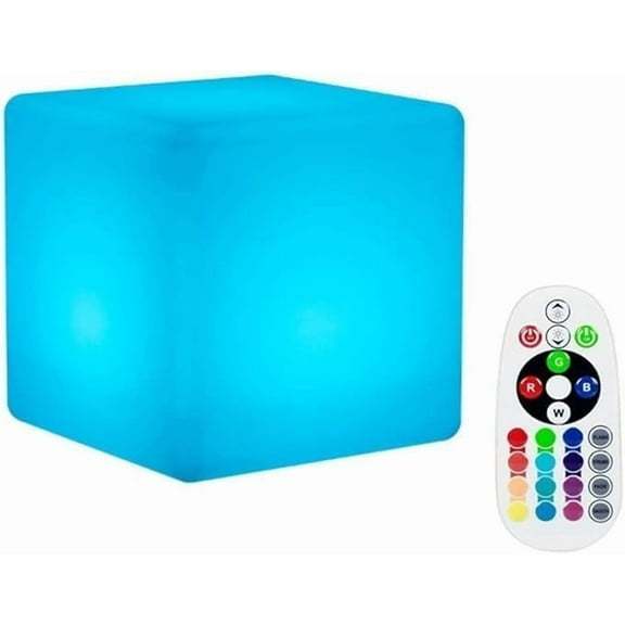 SHANJIA LED Cube Mood Light, LED Cube Mood Night Light Rechargeable Bedside Lamp16 Color Change Lights Lighting for Party,Wedding,Bedroom,Garden