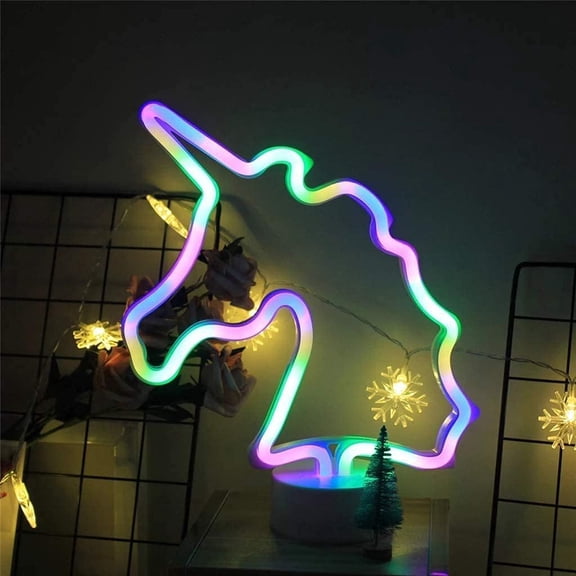SHANJIA Neon Light Sign, LED Neon Sign with Holder Base Table Lamps, Battery/USB Neon Lights for Room Party Table Art Decorative Signs