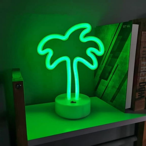SHANJIA Neon Light Sign, LED Neon Sign with Holder Base Table Lamps, Battery/USB Neon Lights for Room Party Table Art Decorative Signs