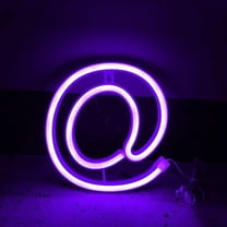SHANJIA Upgraded Version Neon Letter, LED Alphabet Lights Up Letters USB Operated Purple Neon Wall Light for Bedroom,Birthday,Wedding Decor