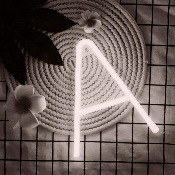 SHANJIA Upgraded Version Neon Letter, LED Alphabet Lights Up Letters USB Operated White Neon Wall Light for Bedroom,Birthday,Wedding Decor