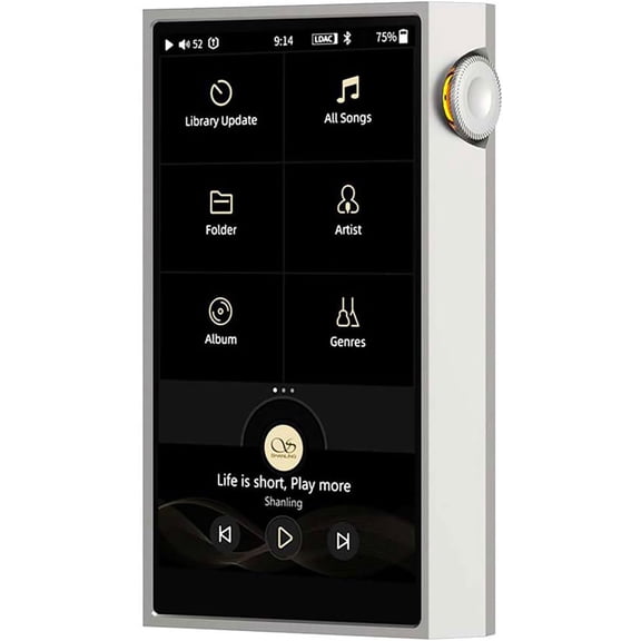 SHANLING M5 Ultra Protable Music Player,Pure Sound Audio Player,AK4191EQ+AK4499EX DAC, 768 kHz/32bit, DSD512,1100mW@32Ω Output,MTouch 4.0 OS,WiFi DLNA AirPlay,Bluetooth5.2,4.7-in Screen Silver