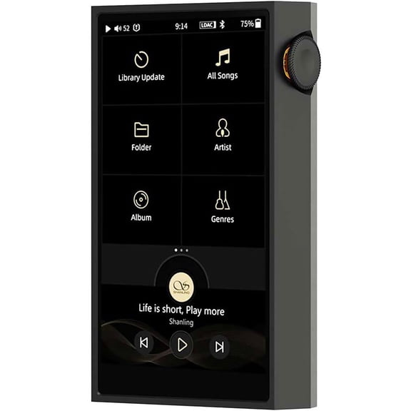 SHANLING M5 Ultra Protable Music Player,Pure Sound Audio Player,AK4191EQ+AK4499EX DAC, 768 kHz/32bit, DSD512,1100mW@32Ω Output,MTouch 4.0 OS,WiFi DLNA AirPlay,Bluetooth5.2,4.7-in Screen Black