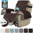thumbnail image 1 of SHANNA 100% Waterproof Recliner Chair Covers, Non-Slip Reclining Armchair Slipcover Furniture Protector with Elastic Straps for Dog Pet, Brown, 1 of 7