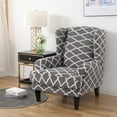 thumbnail image 1 of SHANNA 2-Piece Stretch Wingback Chair Slipcover, Modern Wing Chair Armchair Covers, 1 of 8