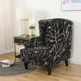 thumbnail image 1 of SHANNA 2-Piece Stretch Wingback Chair Slipcover, Modern Wing Chair Armchair Covers, 1 of 9