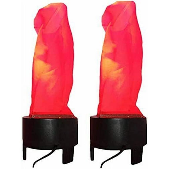 SHANNA 3D Artificial Flame Effect Light Dynamic Atmosphere Lamp for Christmas Party Decor, 2 Pack