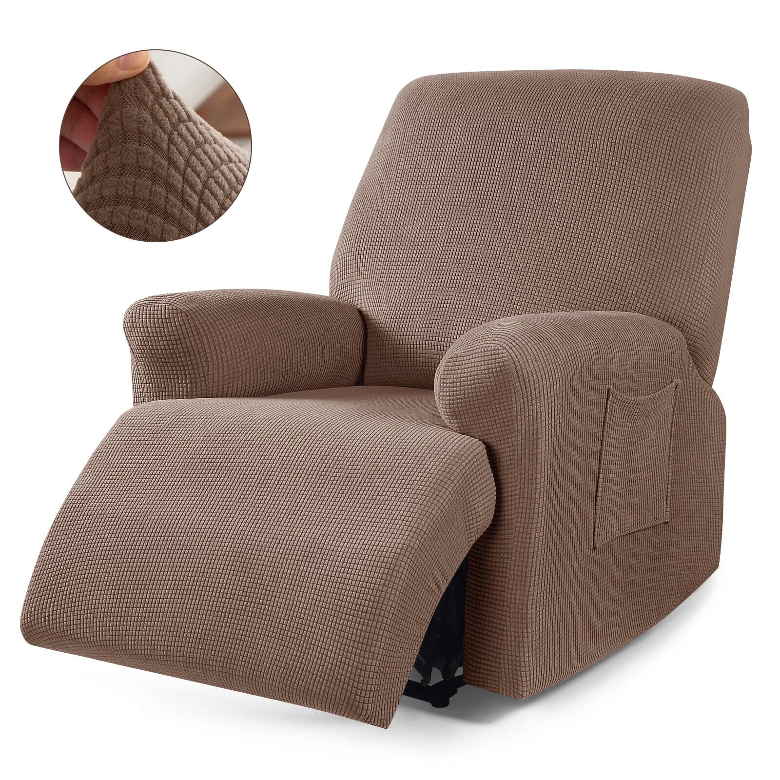 SHANNA 4Piece Recliner Chair Covers Stretch Jacquard Recliner