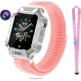 thumbnail image 1 of SHANNA 4G Smart Watch for Girls Boys, Smart Watch Phone with Calling, SOS, GPS, Camera, Flashlight, GPS Tracker for 3-12 Years Kids Birthday Xmas Gift, Pink, 1 of 7
