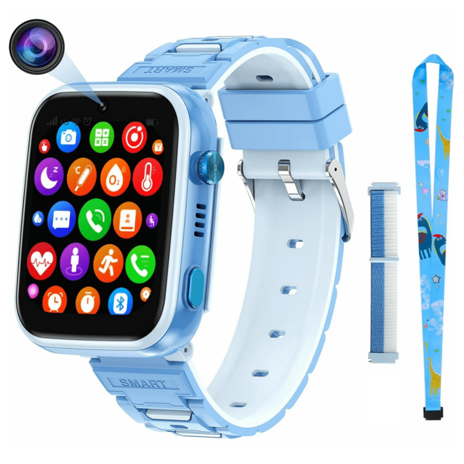 SHANNA 4G Smart Watch for Kids GPS Tracker Watch 2 Way Calling Camera SOS WiFi Touch Screen Kids Phone Watch for 4 12 Boys Girls Gifts Blue