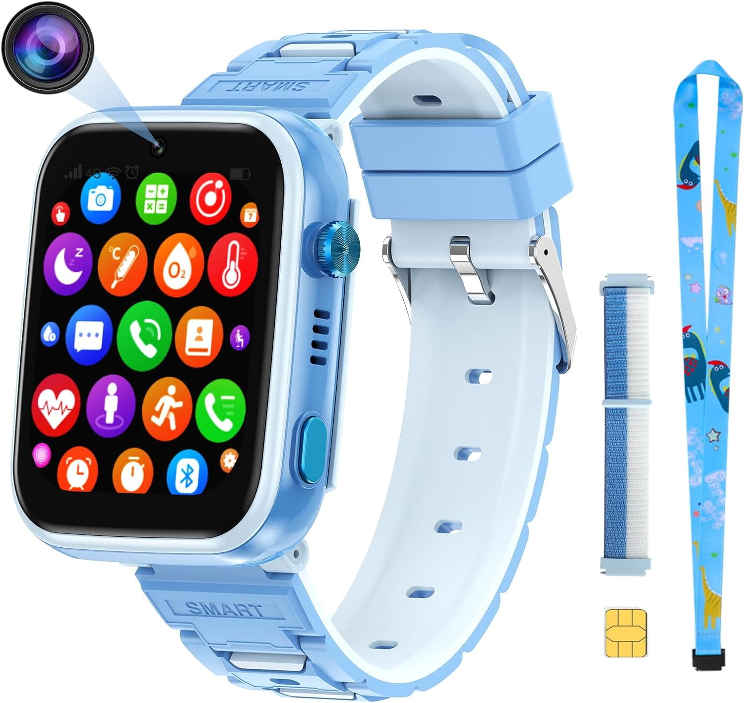 SHANNA 4G Smart Watch for Kids, GPS Tracker Watch, 2- Way Calling ...