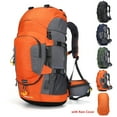thumbnail image 1 of SHANNA 60L Waterproof Hiking Camping Backpack with Rain Cover Camping Rucksack Lightweight Hunting Rucksack,Orange, 1 of 8