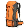 thumbnail image 1 of SHANNA 70L Waterproof Hiking Camping Backpack with Rain Cover Camping Rucksack Lightweight Hunting Rucksack, Orange, 1 of 8