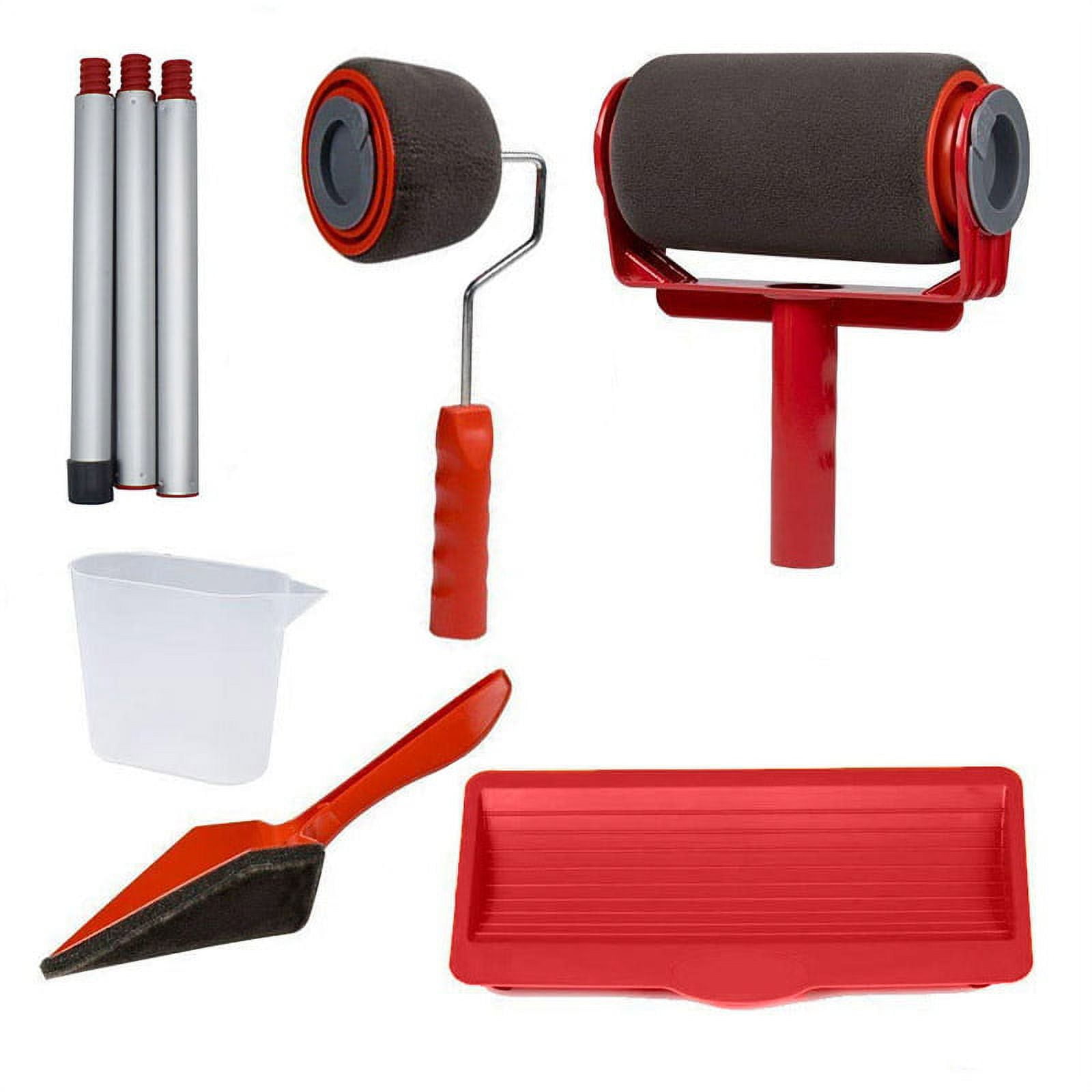 SHANNA 9Pcs/Set Paint Roller Brush Kit PP plastic Paint Rollers Handle