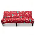 thumbnail image 1 of SHANNA Armless Futon Covers Christmas Printed Furniture Protector Elastic Sofa Bed Covers Folding Couch Shield Sofa Cover for Xmas Home Decoration, 1 of 8