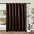 thumbnail image 1 of SHANNA Modern Brown Solid Print Blackout Sliding Glass Door Curtain, 100 x 84 in, 1 of 9