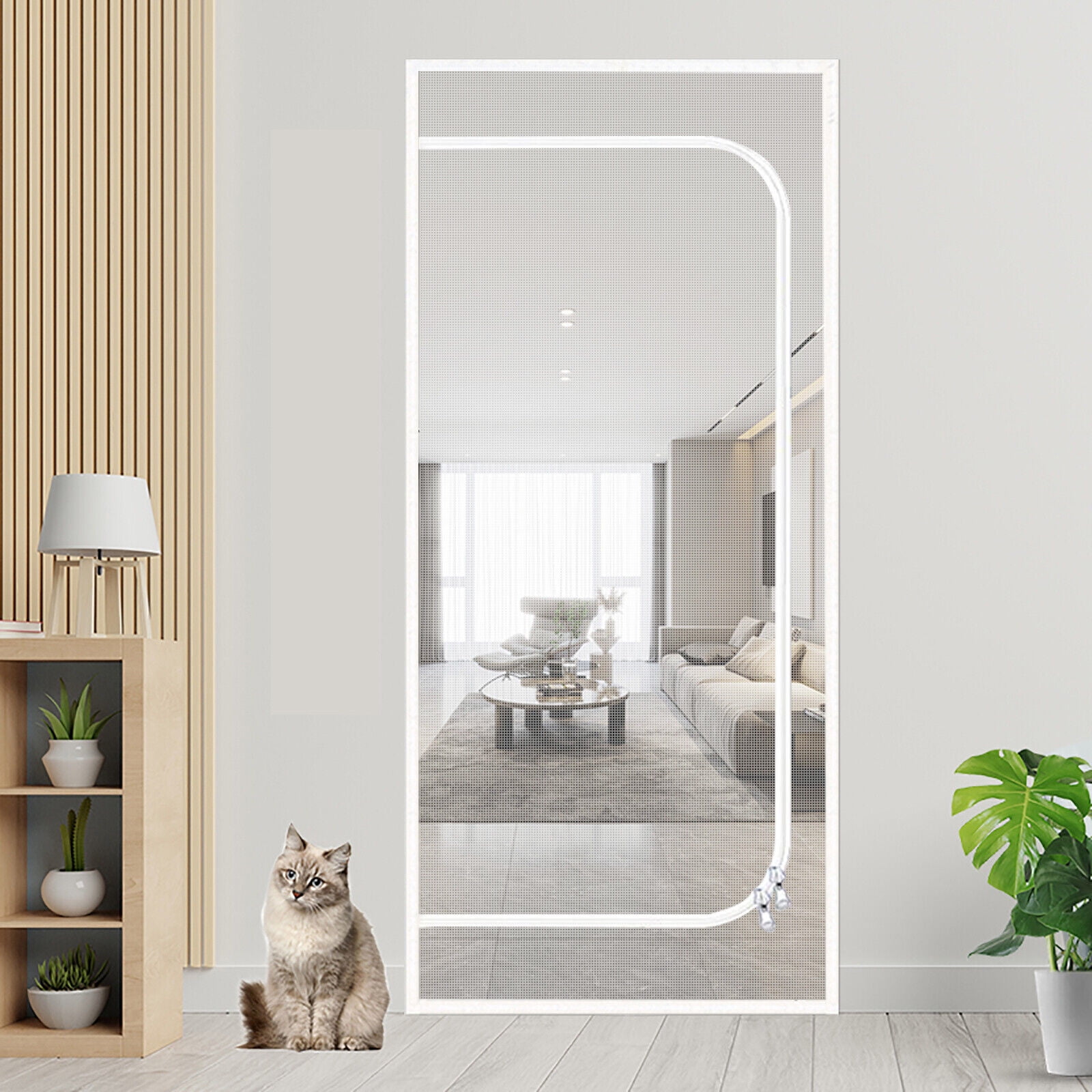 SHANNA Cat Screen Door, 39''X83'' Heavy Duty Pets Proof Screen Door