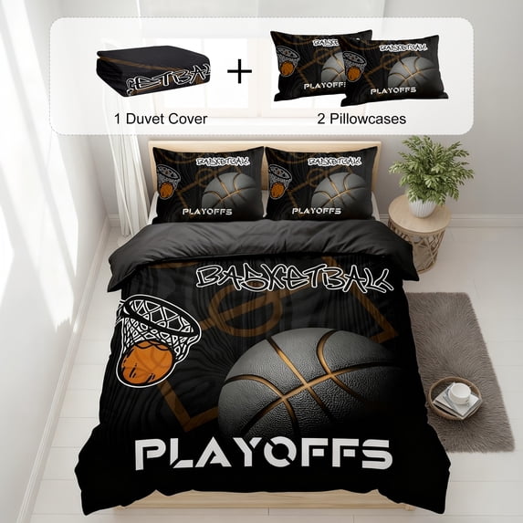 SHANNA Duvet Cover Set, Queen Size 3 Piece Bedding Set with 2 Pillowcases, 3D Comfortable & Breathable Home Bedding Set