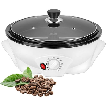 SHANNA Electric Coffee Roaster Machine, 0-240 Household Roasting Machine, 1200W Non-Stick Coffee Bean Roasting Machine (800g)