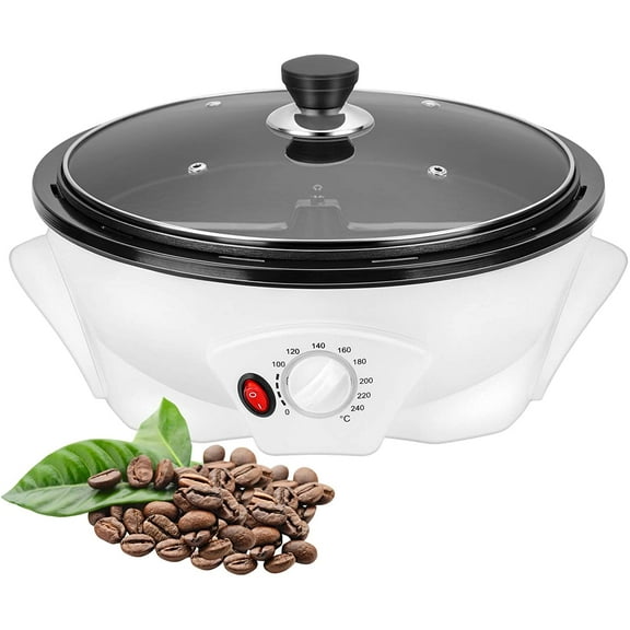 SHANNA Electric Coffee Roaster Machine, 0-240 Household Roasting Machine, 1200W Non-Stick Coffee Bean Roasting Machine (800g)
