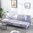 thumbnail image 1 of SHANNA Futon Slipcover Armless Sofa Covers Stretch Sofa Bed Slipcover Protector Elastic (Light Gray Animal), 1 of 8