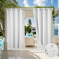 thumbnail image 1 of SHANNA Gazebo Patio Outdoor Curtains, Waterproof Garden Blackout Thermal Insulated Privacy Curtain for Outside Pergola Porch Pool, White,W52'' x L84'', 1 of 10