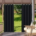 thumbnail image 1 of SHANNA Indoor/Outdoor Curtains - Grommet Top Waterproof Windproof Privacy Blackout Drapes for Garden Porch Gazebo Patio, Black, 52*94 in, 1 Panel, 1 of 11