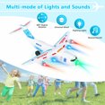thumbnail image 1 of SHANNA Kids Airplane Toys for 3,4,5,6 Years Old and Up, Bump and Go Plane Model with LED and Music, 1 of 7