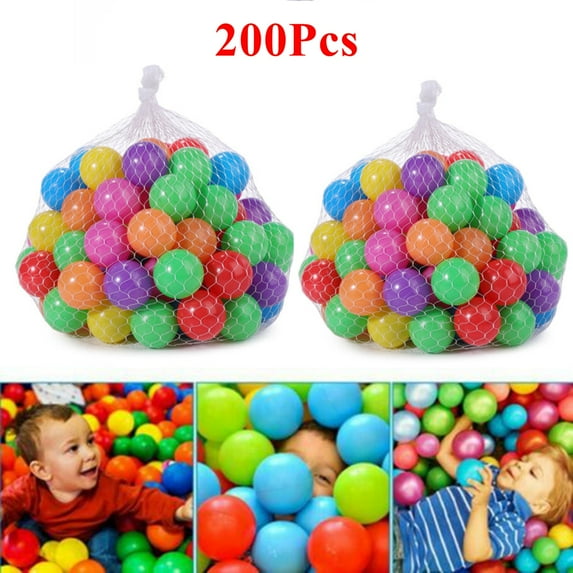 SHANNA Kids Toys Soft Plastic Ball Pit Balls-Toy Balls for Kids, Crush Proof Colorful Balls for Children's Toy, Macaron Ocean Balls 2.15 inch, Pack of 200