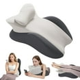 thumbnail image 1 of SHANNA Memory Foam Wedge Pillow for Adults, Multi-Purpose Bed Sofa Support Pillow with Removable Cover for Sleeping /Sitting Up/Reading, Back Knee Leg Support for Relaxing, Gray/Black, 1 of 7