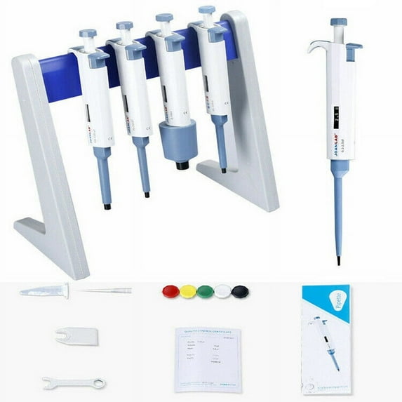 SHANNA MicroPipette Kit Adjustable Single Channel Lab Liquid Transfer Pipette Variable Volume Pipettes 0.1μl-1000μl