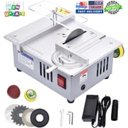 SHANNA Mini Hobby Table Saw Handmade Woodworking Bench Saw DIY Model Crafts Cutting Tool with Adjustable Power Supply