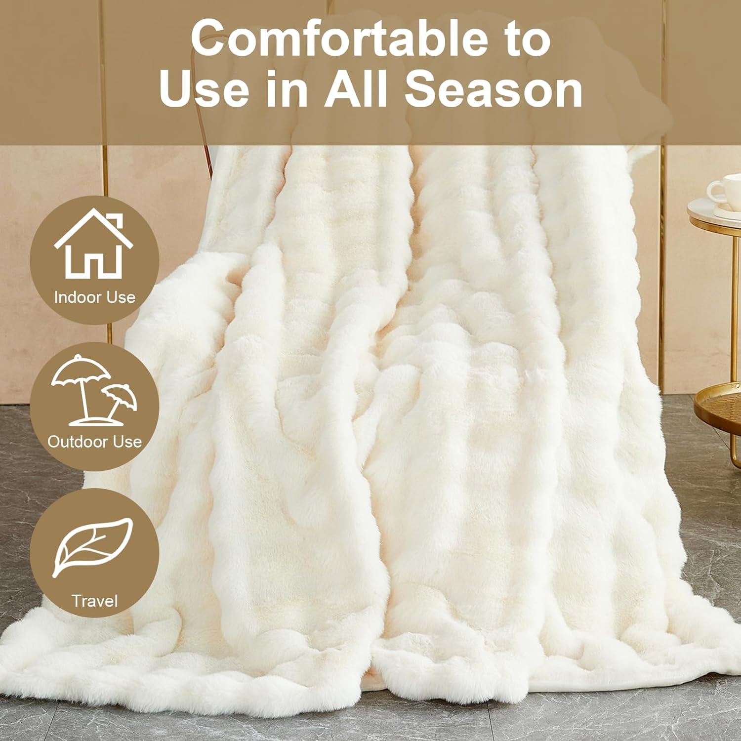 Thick fluffy blanket sale